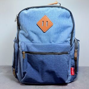 Fisher-Price Diaper Backpack River Blue Navy Multi Pocket Stroller Straps NWOT